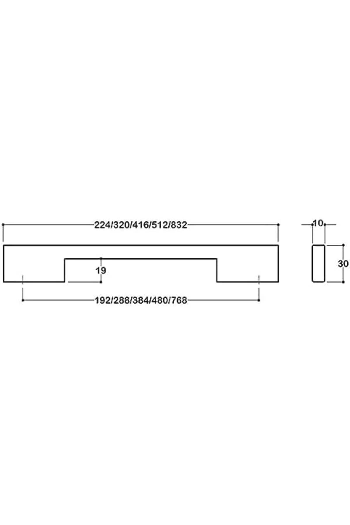TTKTEKNOLOJİ krom renkli 192 mm Klasik Kulp KRK 395519