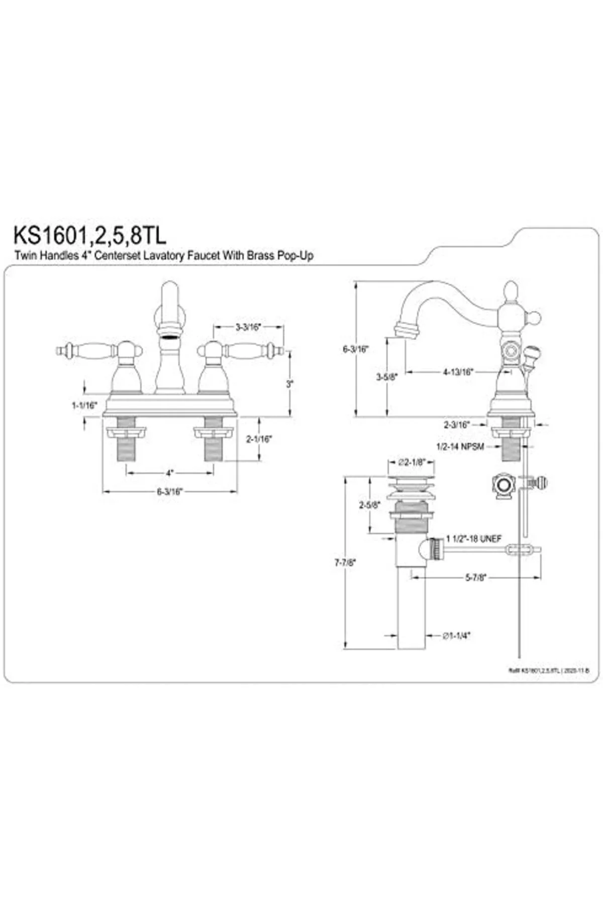 TTKTEKNOLOJİ KS1602TL Lavabo Musluğu Açılır KRK 395519