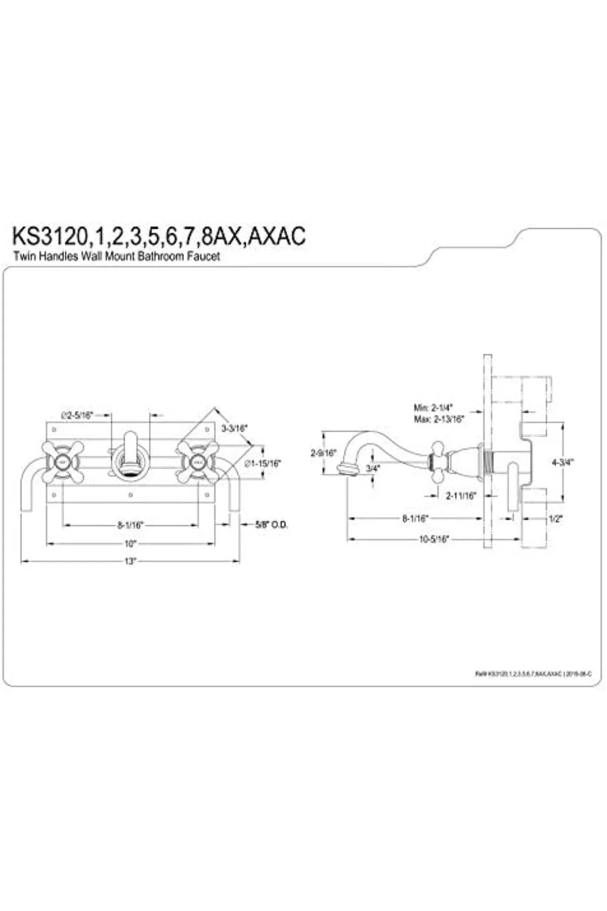 TTKTEKNOLOJİ KS3120AX Lavabo Musluğu, Mat Siyah, 7-4/9 inç KRK 39