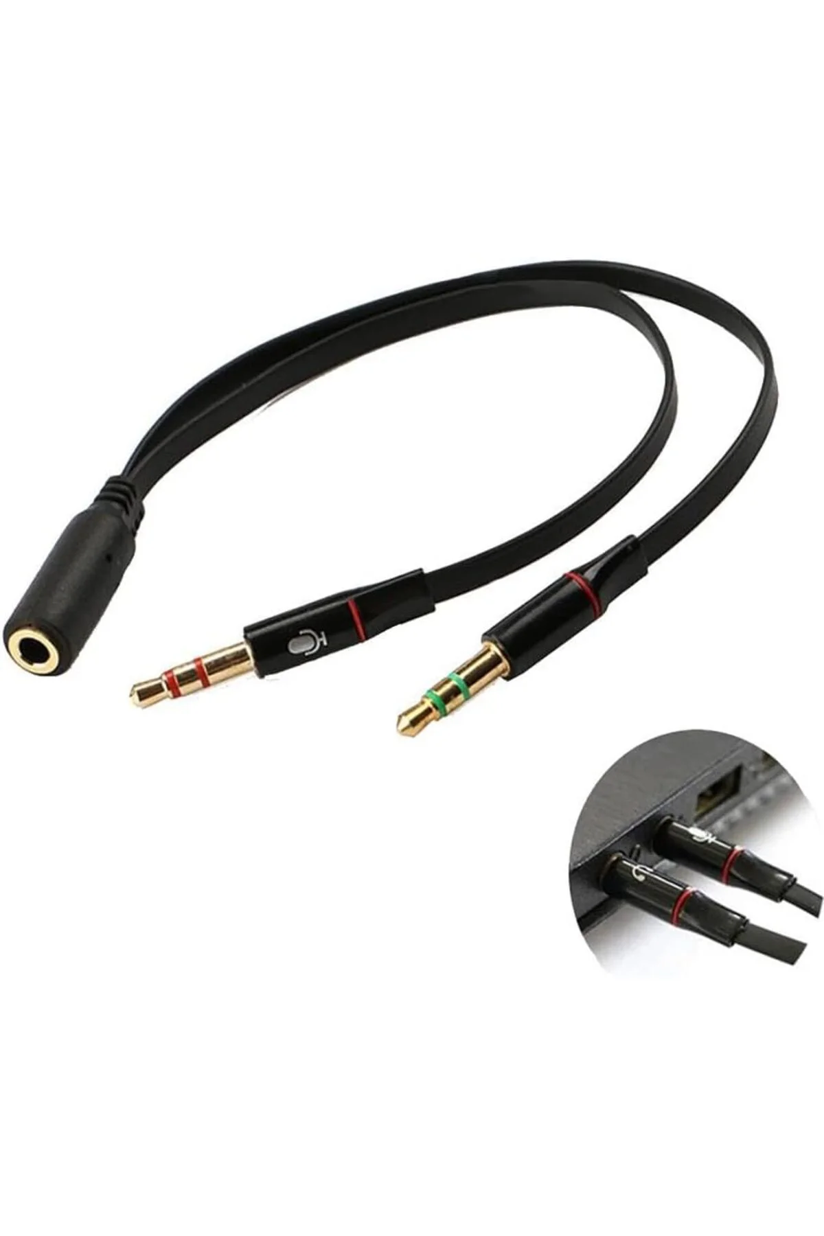 TTKTEKNOLOJİ Kulaklık Mikrofon Çevirici Ayırıcı Switch Splitter 3