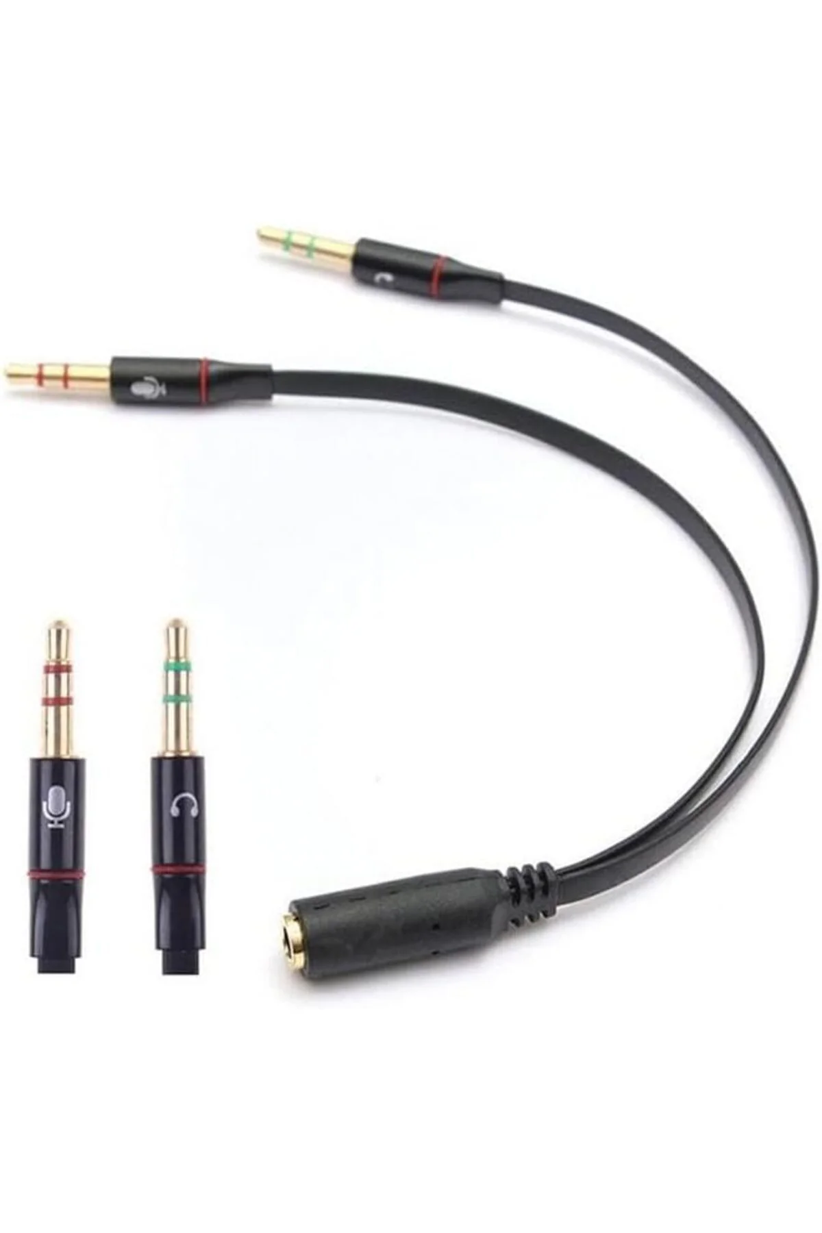 TTKTEKNOLOJİ Kulaklık Mikrofon Çevirici Ayırıcı Switch Splitter 3