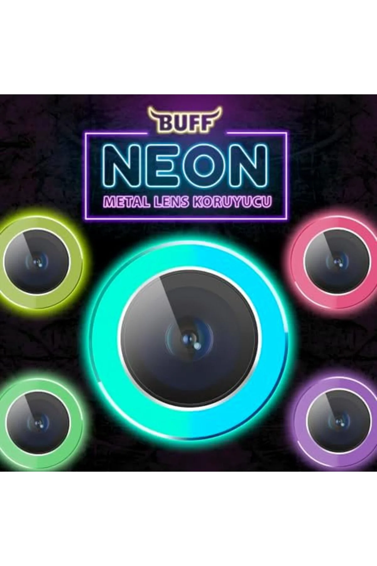 TTKTEKNOLOJİ LABS 14 Pro Max / 14 Pro Neon Metal Lens Koruyucu (S