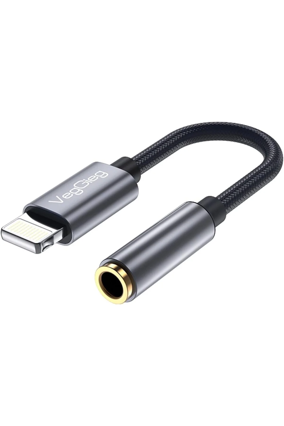 TTKTEKNOLOJİ Lightning to 3.5mm Örgülü Kulaklık Dönüştürücü Adapt