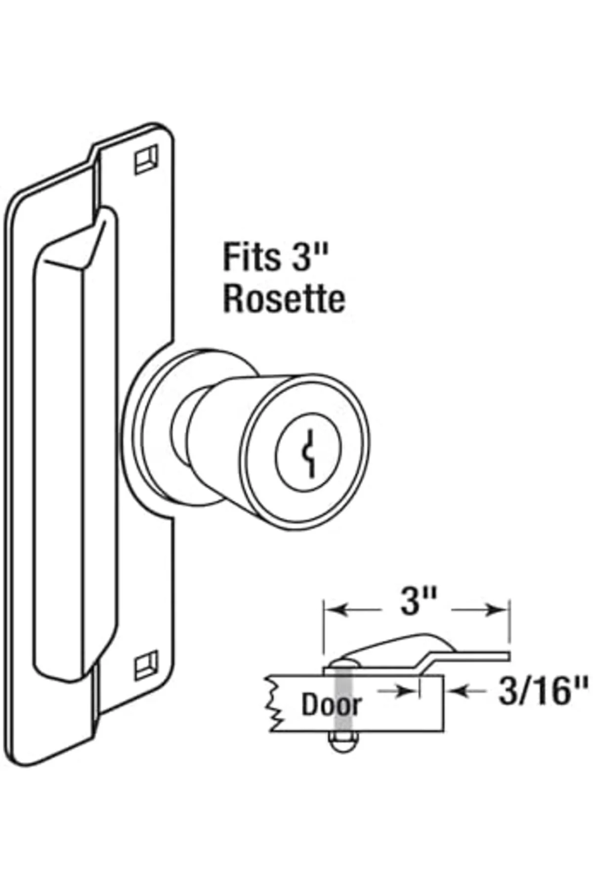 TTKTEKNOLOJİ -line Products U 9496 Latch Guard Plate Cover, Outswing, Steel, Stainl KRK 395519