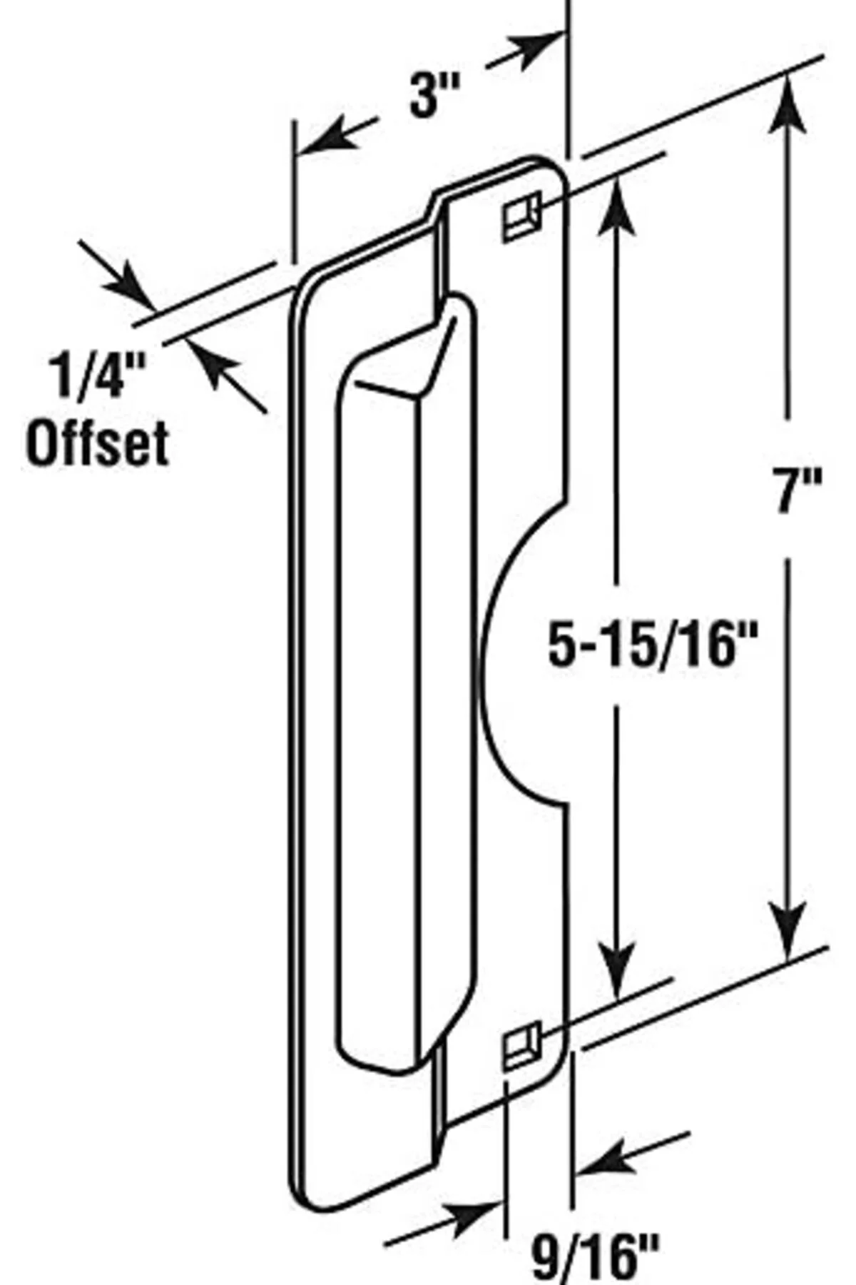 TTKTEKNOLOJİ -line Products U 9496 Latch Guard Plate Cover, Outswing, Steel, Stainl KRK 395519