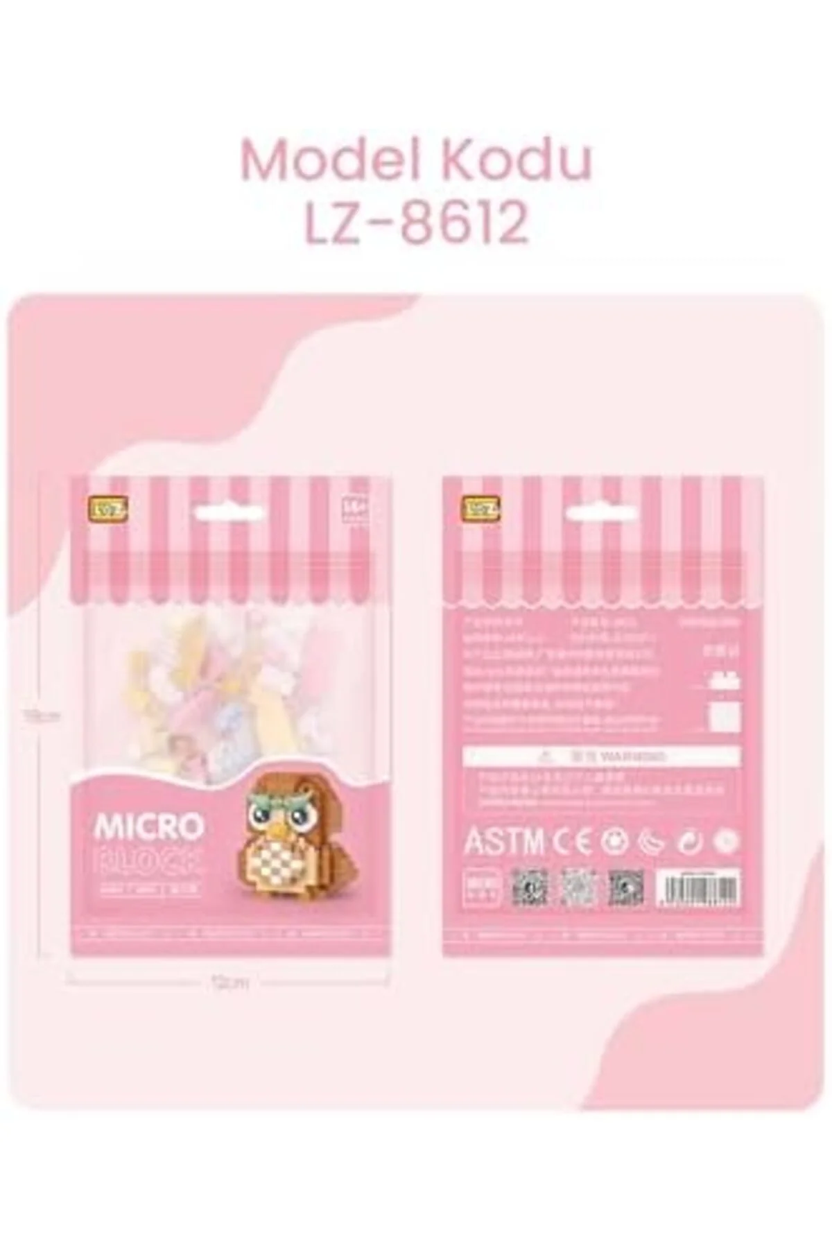 TTKTEKNOLOJİ Loz Micro Block 4'lü Sevimli Hayvan Seti 4 Farklı Mo