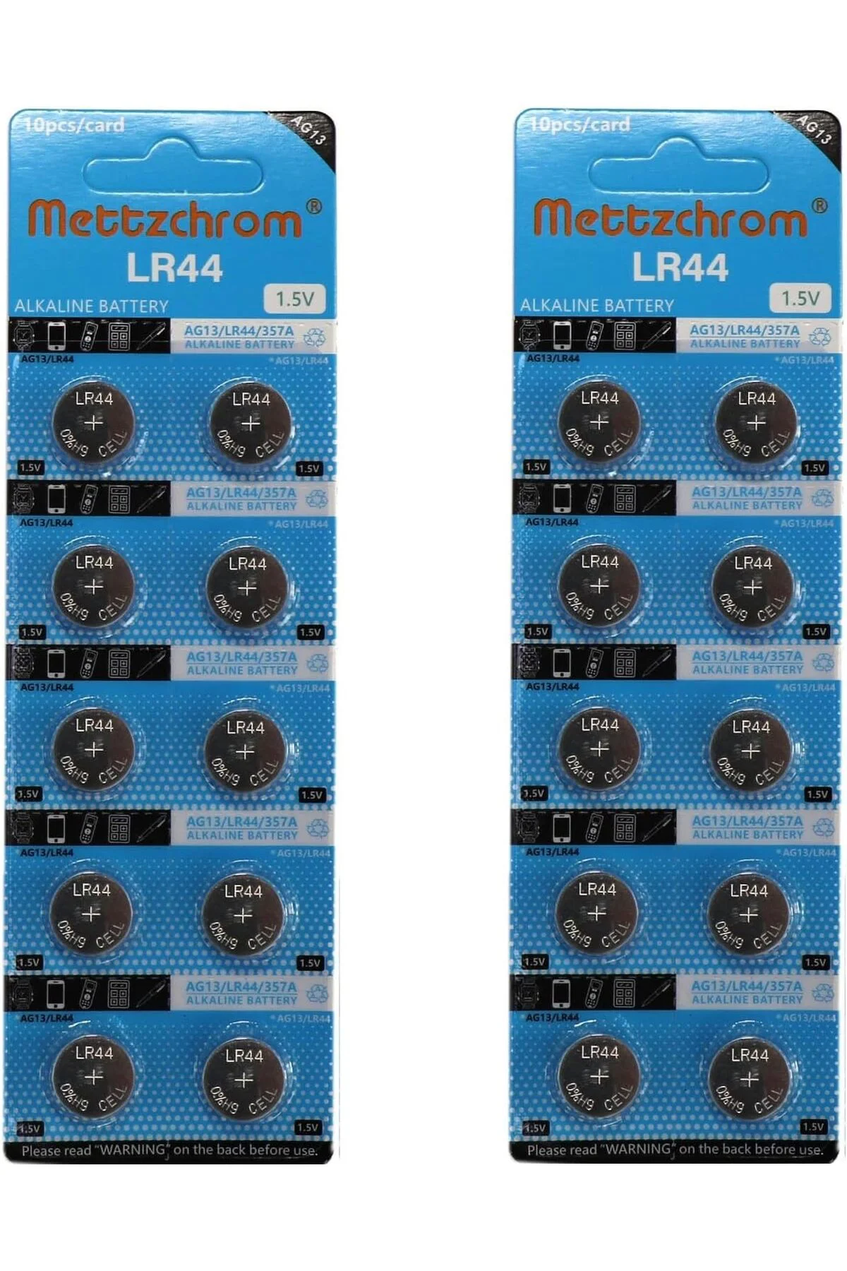 TTKTEKNOLOJİ LR44 AG13 A76 357A SR44SW 1.5 Volt Oyuncak Pili 20'l