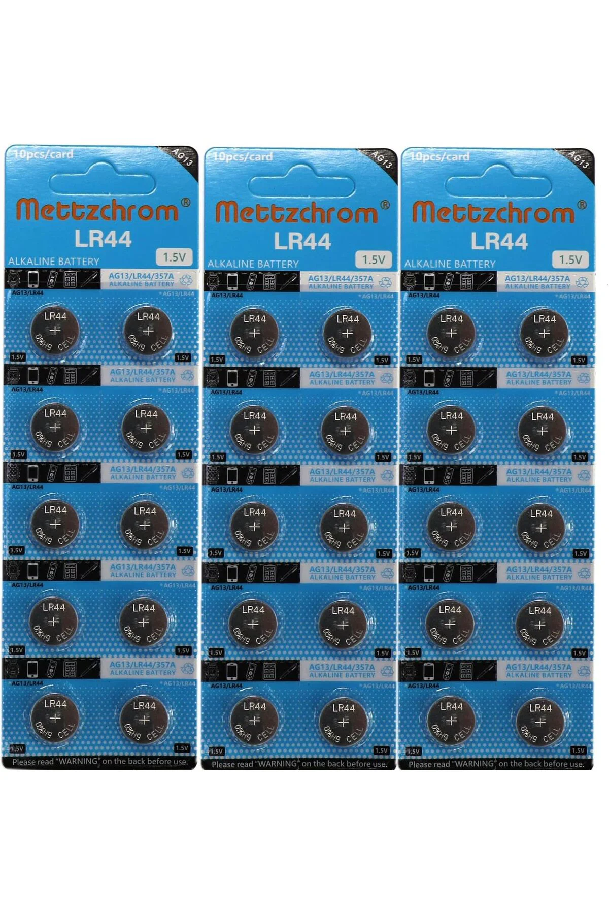 TTKTEKNOLOJİ LR44 AG13 A76 357A SR44SW 1.5 Volt Oyuncak Pili 30'l