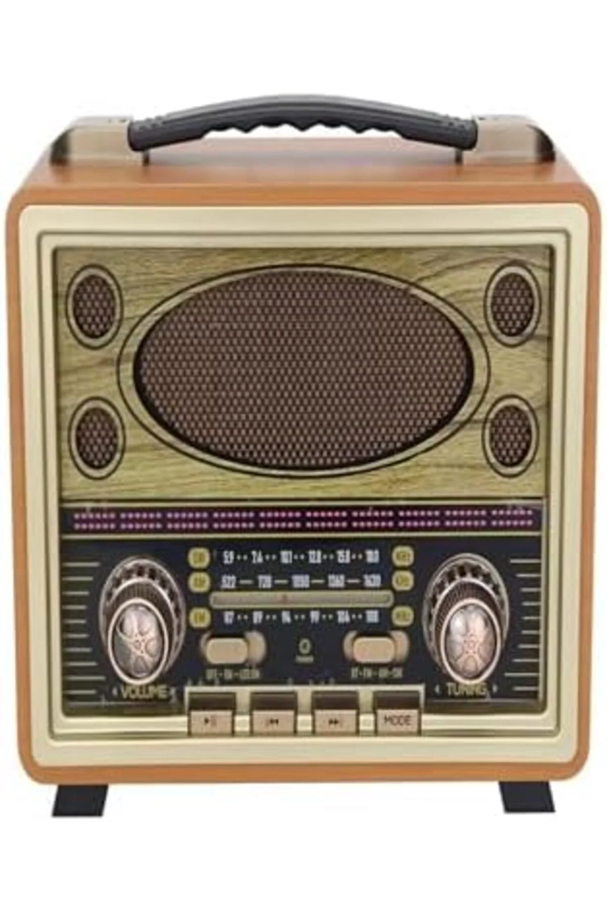 TTKTEKNOLOJİ M-2027BT Gerçek Ahşap Eskitme Kaplama Radyo Fm Am Sw