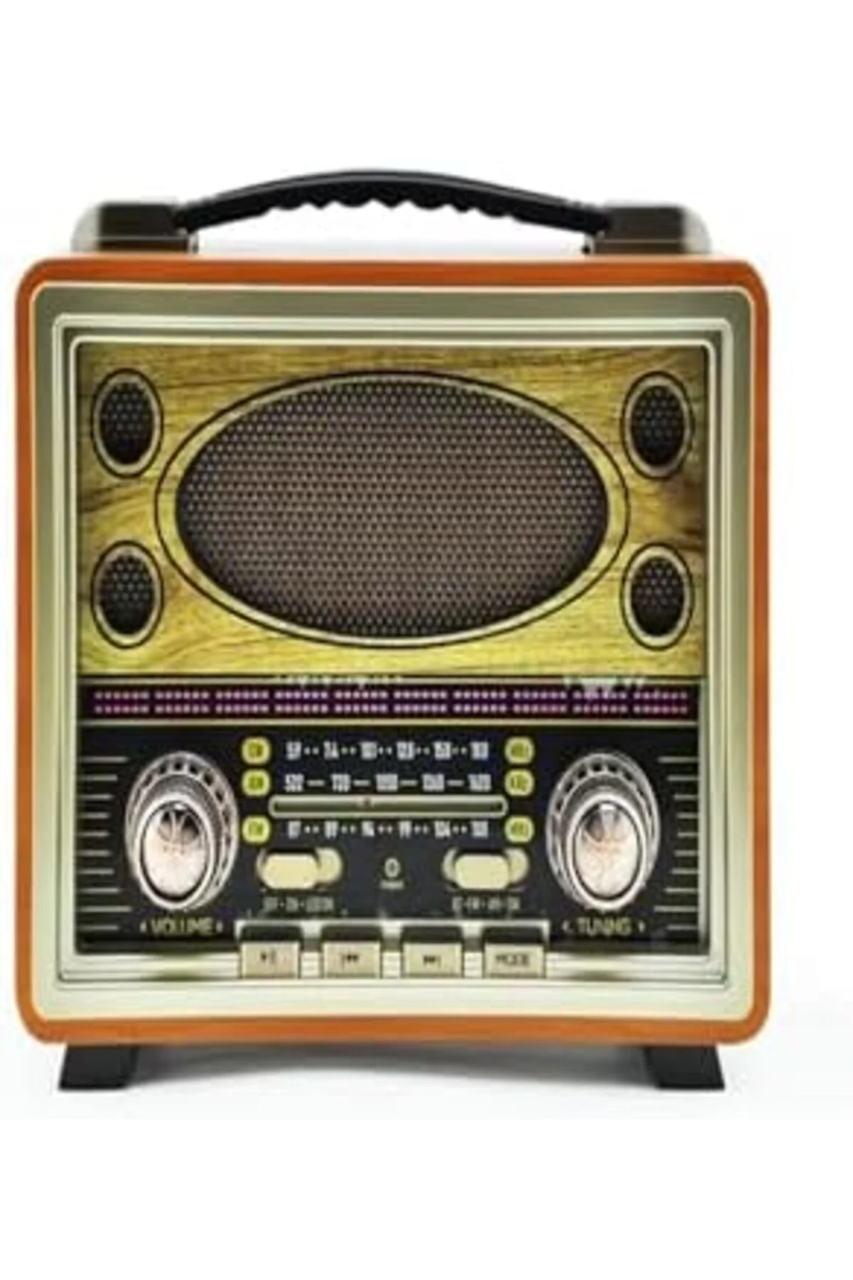 TTKTEKNOLOJİ M-2027BT Gerçek Ahşap Eskitme Kaplama Radyo Fm Am Sw