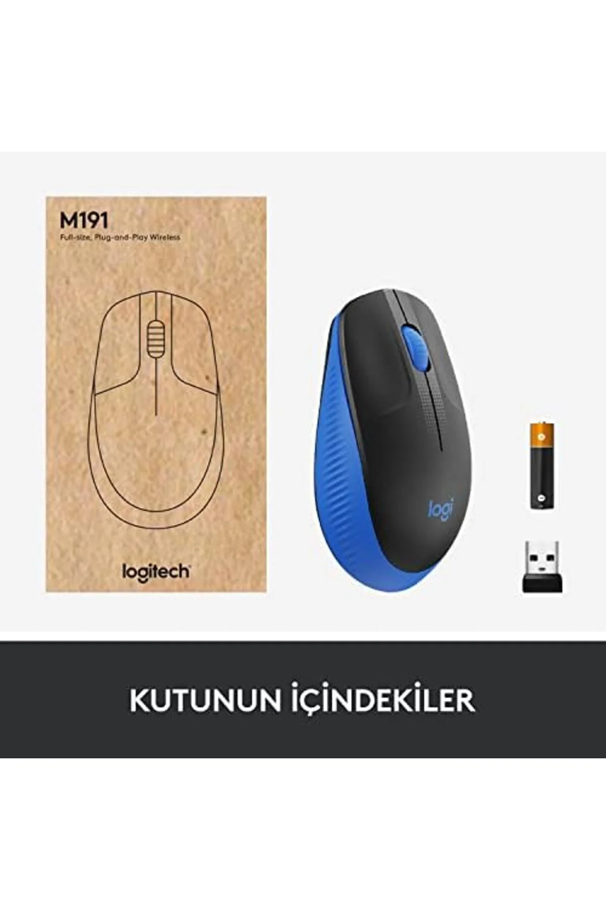 TTKTEKNOLOJİ M191 Büyük Boy Kablosuz Mouse - Mavi TTKTEKNOLOJİ 39