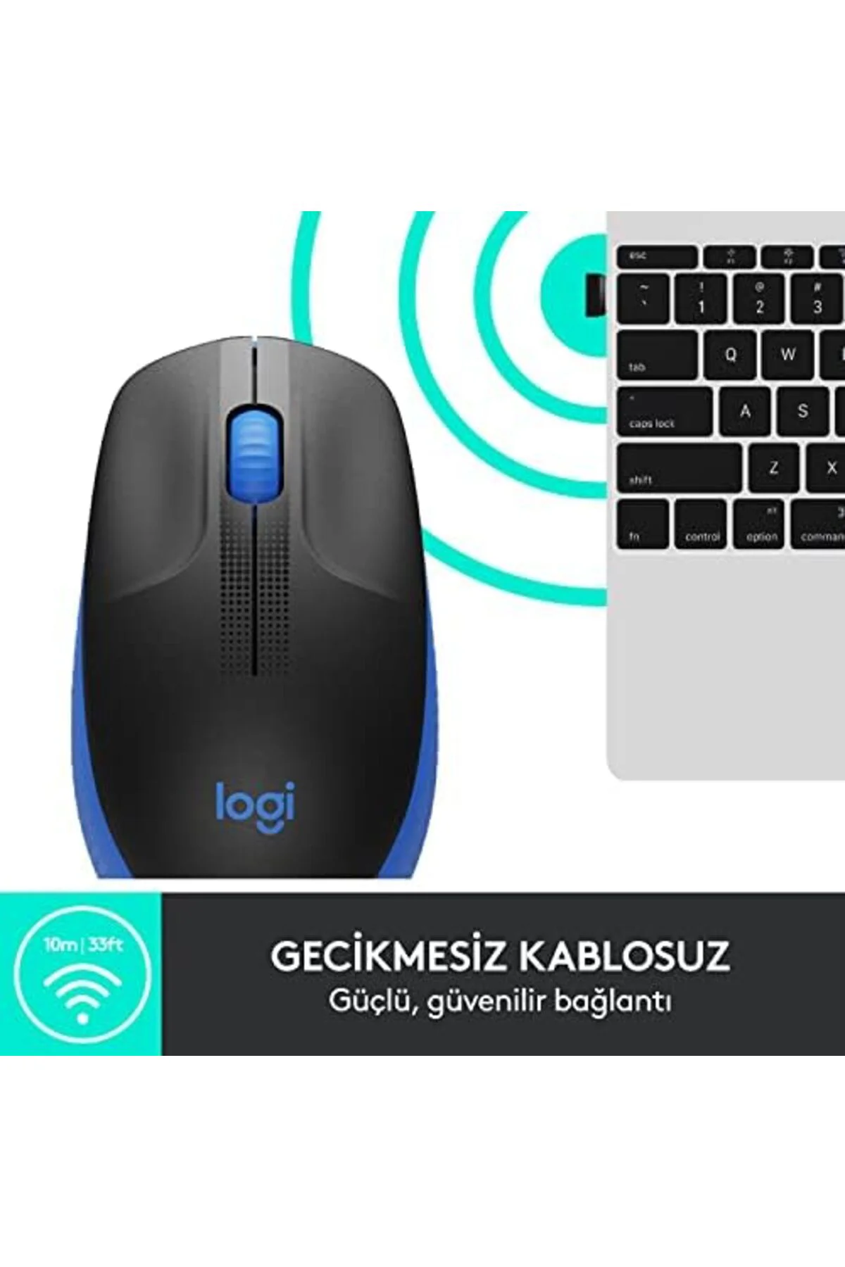 TTKTEKNOLOJİ M191 Büyük Boy Kablosuz Mouse - Mavi TTKTEKNOLOJİ 39