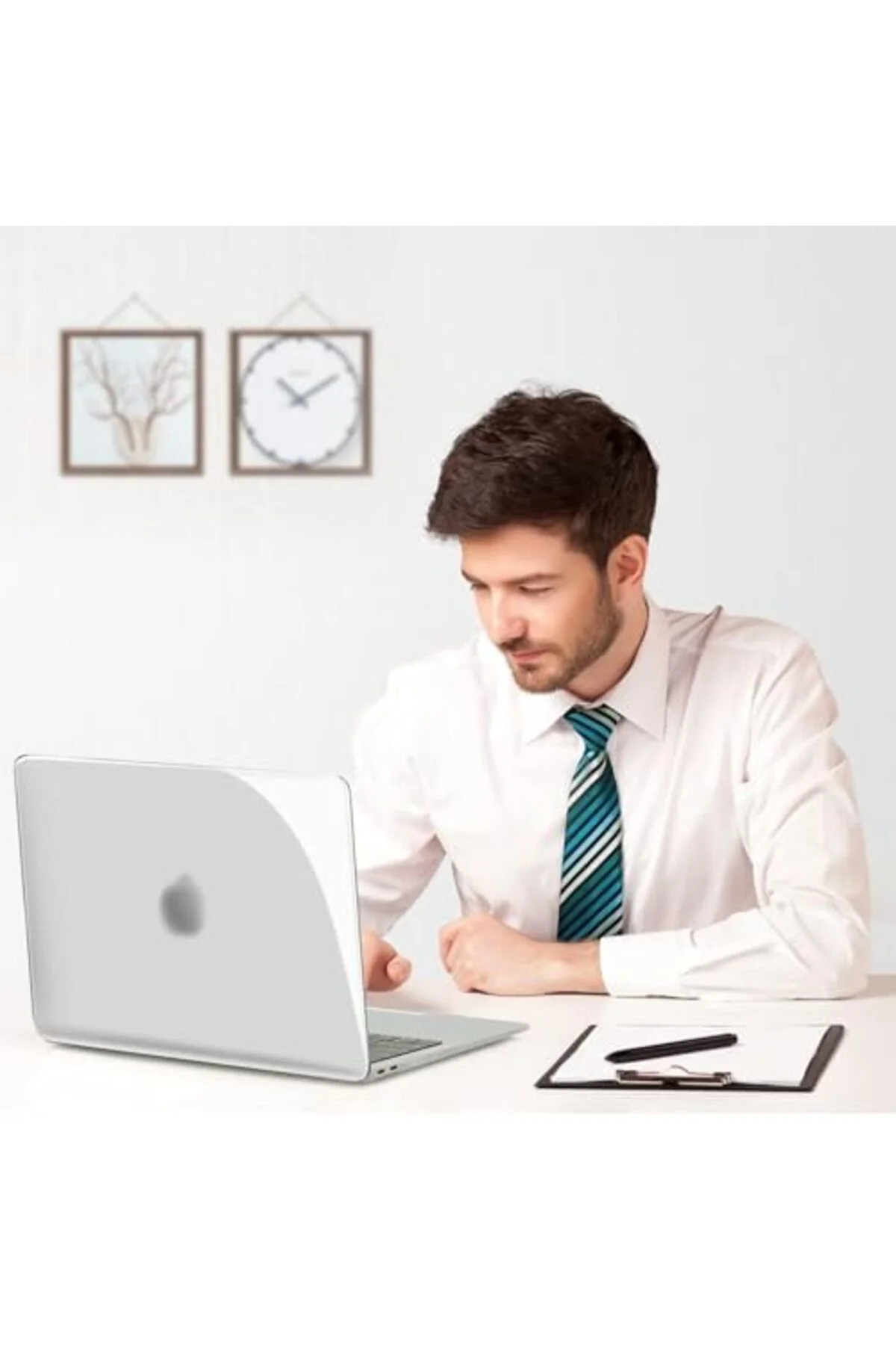 TTKTEKNOLOJİ MacBook Air M1 Kılıf 13 inç Sert Şeffaf Hardcase – A
