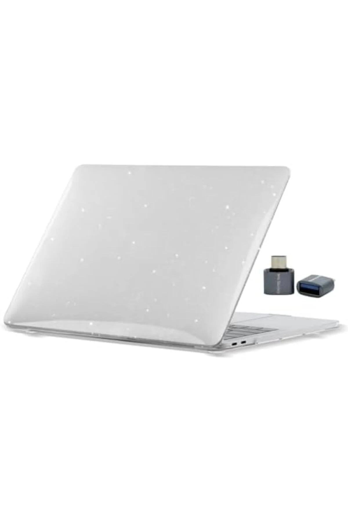 TTKTEKNOLOJİ MacBook Pro 14.2 İnç Kılıf M5–M1 Uyumlu Simli Krista