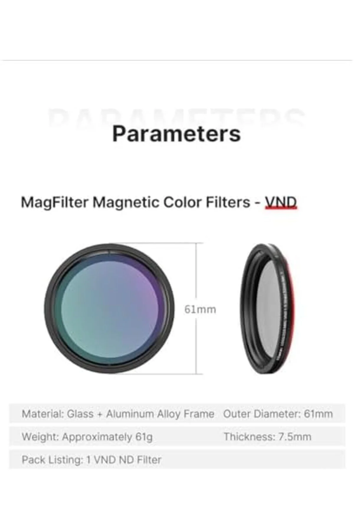 TTKTEKNOLOJİ MagFilter 1-5 Stop Variable ND Filtre TTKTEKNOLOJİ 3