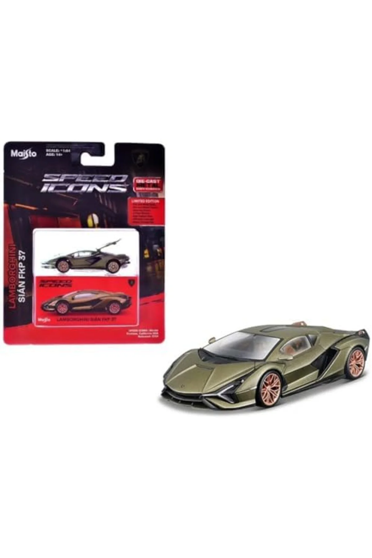 TTKTEKNOLOJİ Maisto 1:64 Speed - Lamborghini Sian Fkp 37 Metalik 