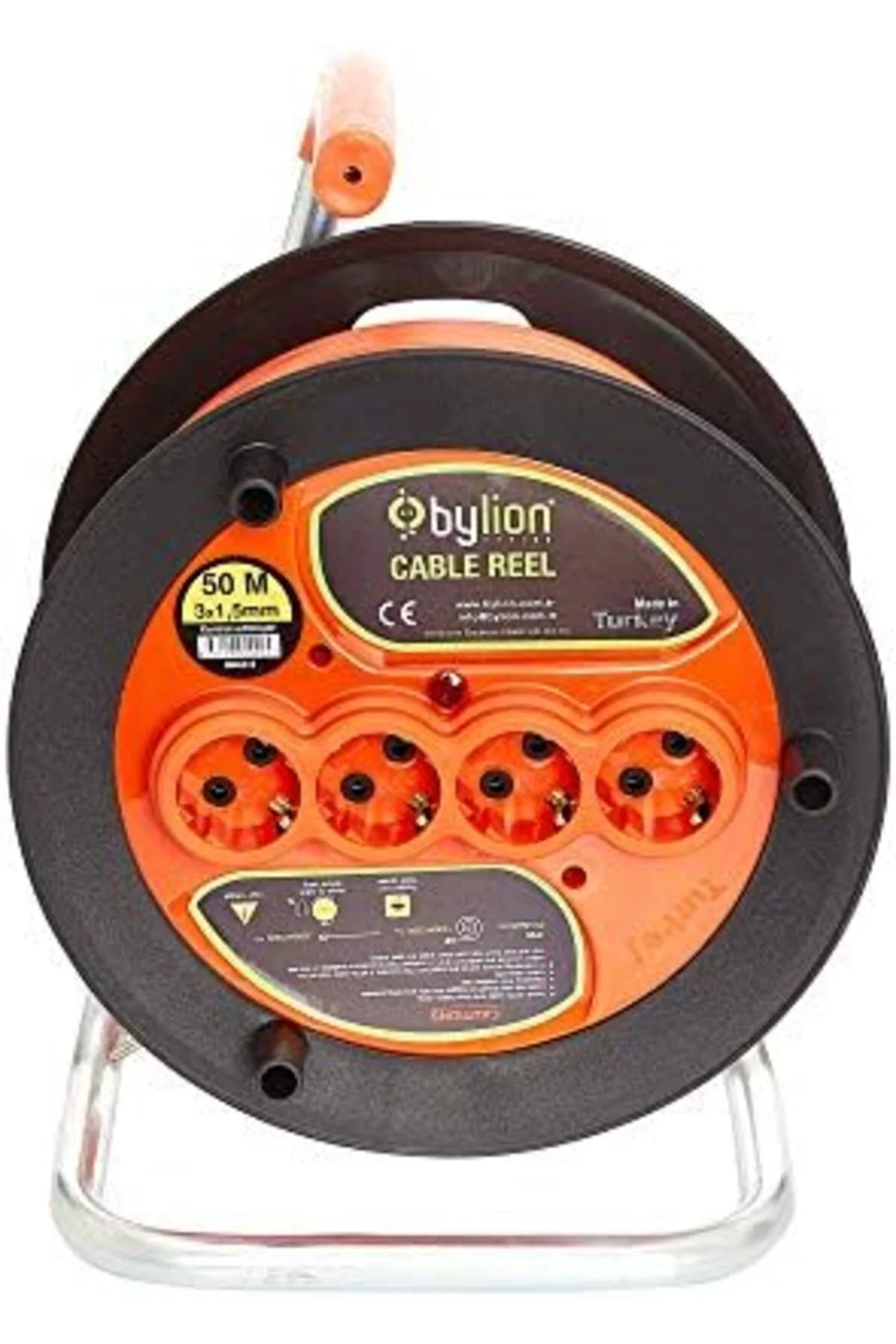 TTKTEKNOLOJİ Makaralı Uzatma Kablosu 3 * 1.5Mm 20 Mt. Turuncu Kab