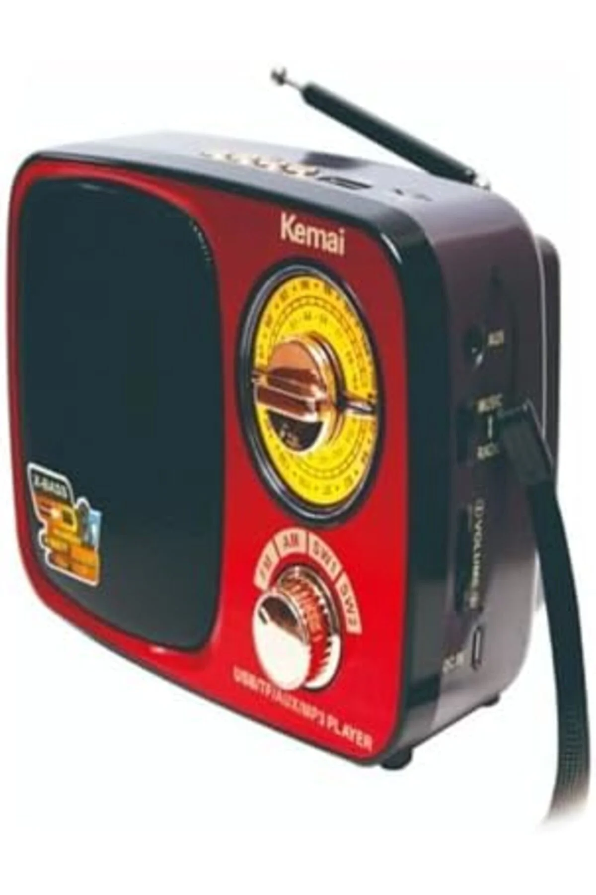 TTKTEKNOLOJİ MD-308BT Işıklı Retro Görünümlü Nostaljik Radyo Blue