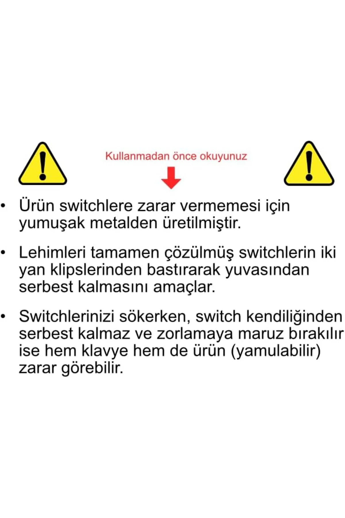 TTKTEKNOLOJİ Mekanik Klavye Switch ve Tuş Kapağı Sökme Aparatı TT