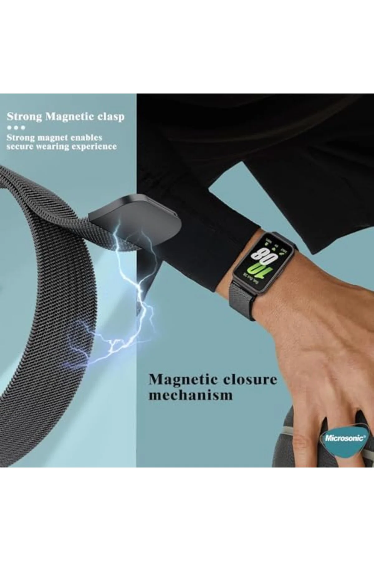 TTKTEKNOLOJİ Mi Band 8 Pro Milanese Loop Kordon (Mi Band 8 Pro il