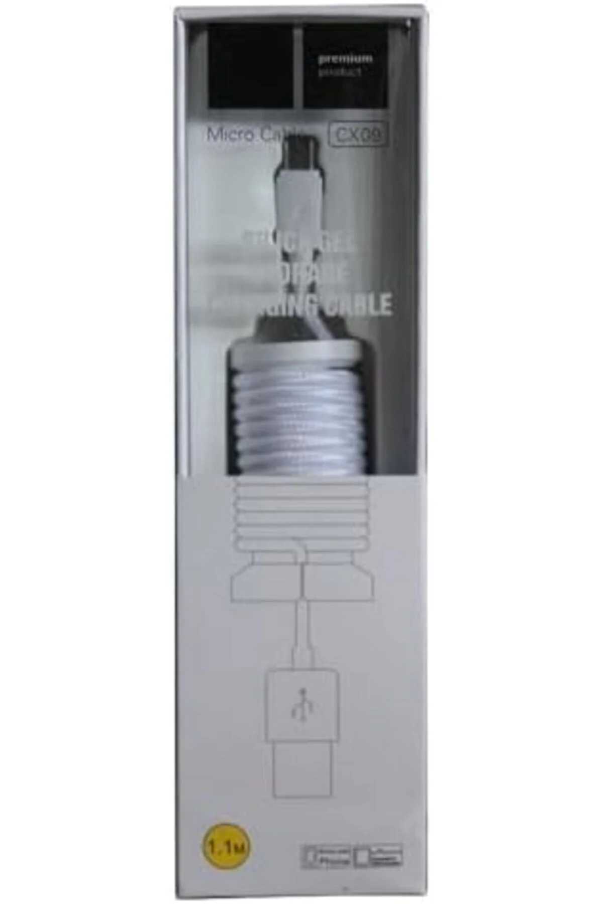 TTKTEKNOLOJİ Micro USB Data ve Şarj Kablosu Örgülü 1.1M - CX09 Be TTKTEKNOLOJİ Micro USB Data ve Şarj Kablosu Örgülü 1.1M - CX09 Be
