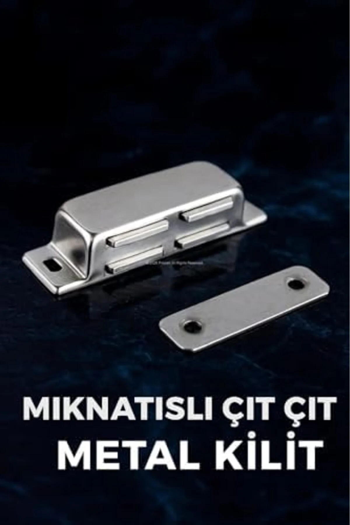 TTKTEKNOLOJİ Mıknatıslı Çıt Çıt Kilit, Paslanmaz, Metal Gövde, PV