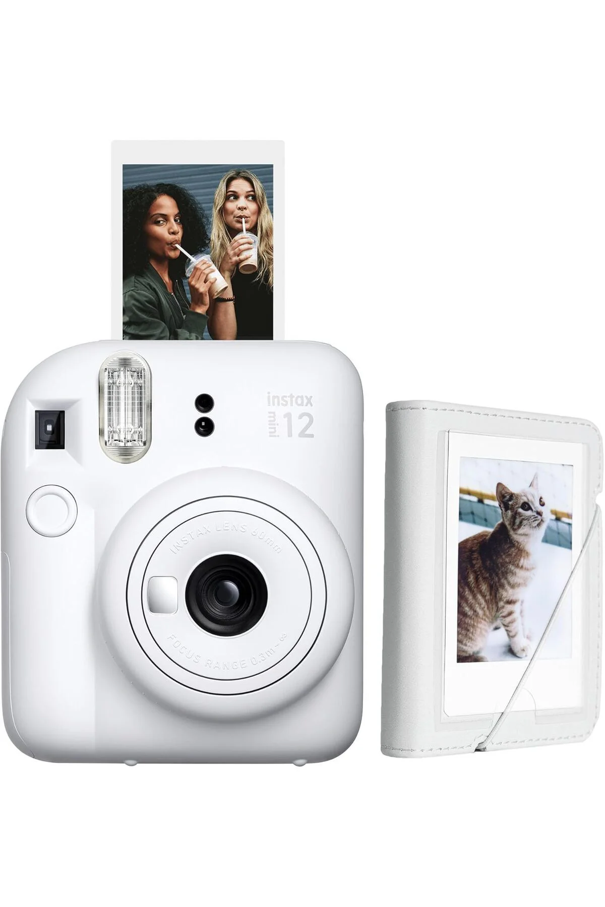 TTKTEKNOLOJİ mini 12 Beyaz Fotoğraf Makinesi ve 28'li Mini Albüm 