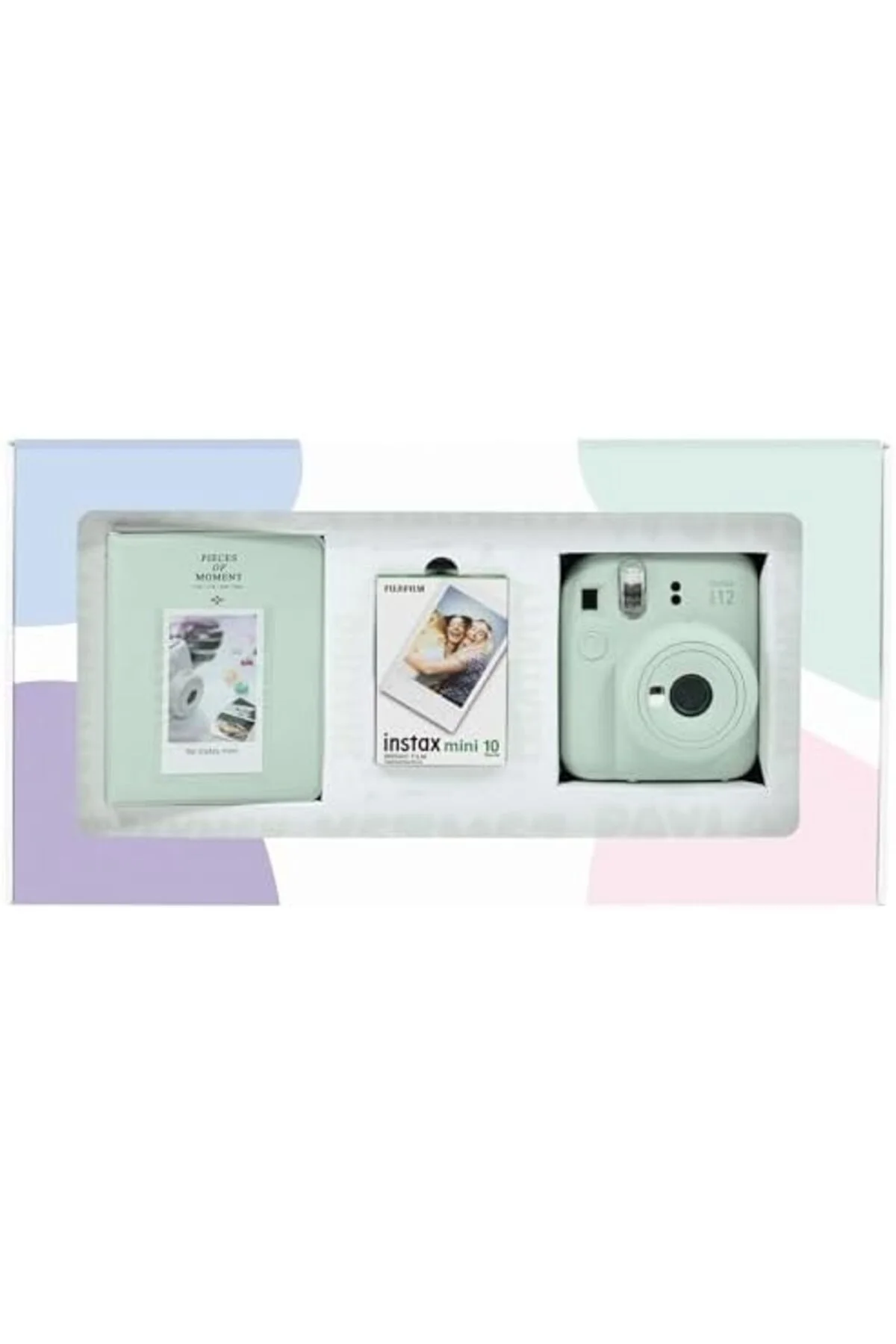 TTKTEKNOLOJİ mini 12 Yeşil Fotoğraf Makinesi 10'lu Film ve PVC Al