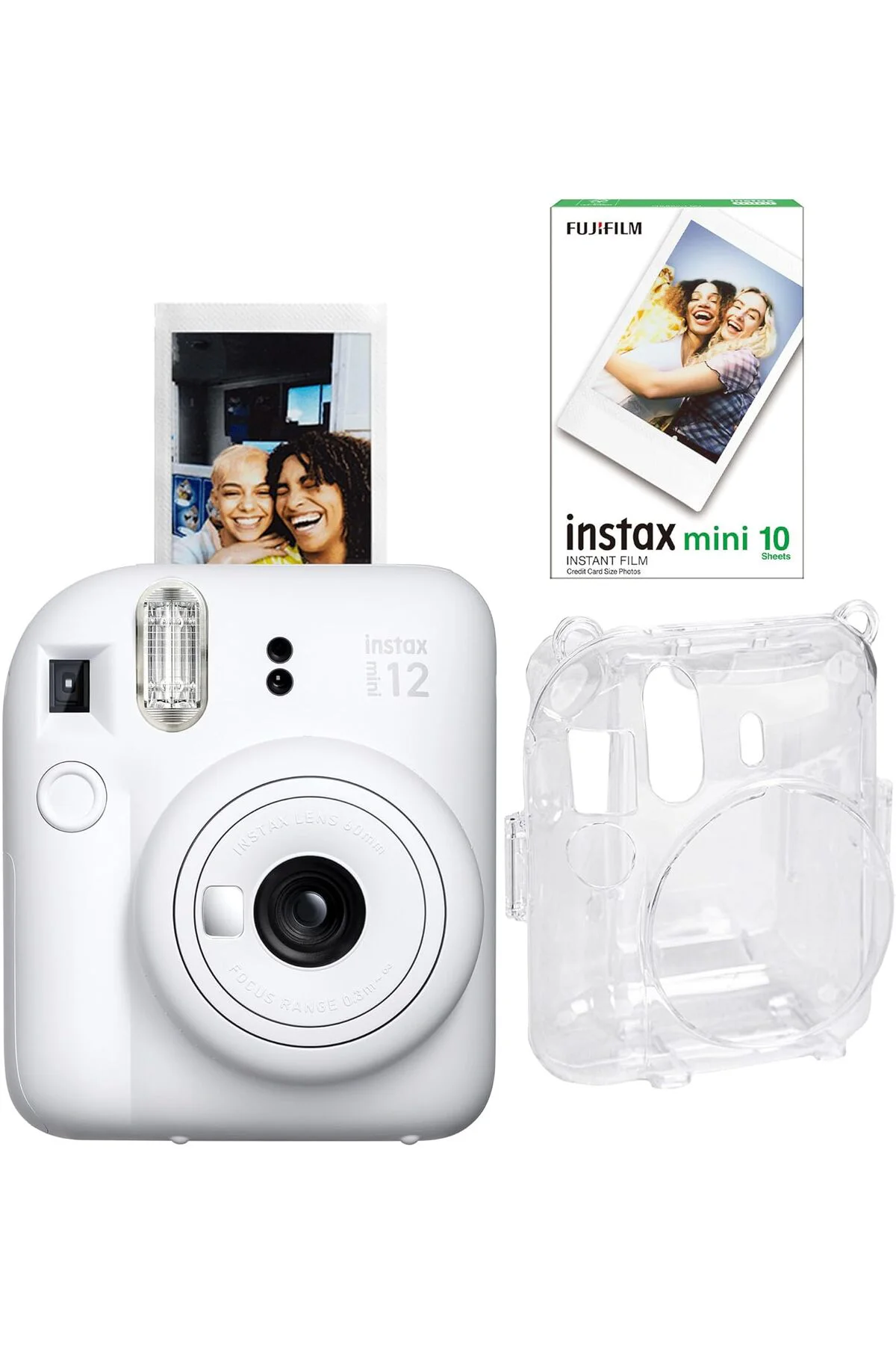 TTKTEKNOLOJİ mini 12 Beyaz Fotoğraf Makinesi-10'lu Film ve Şeffaf
