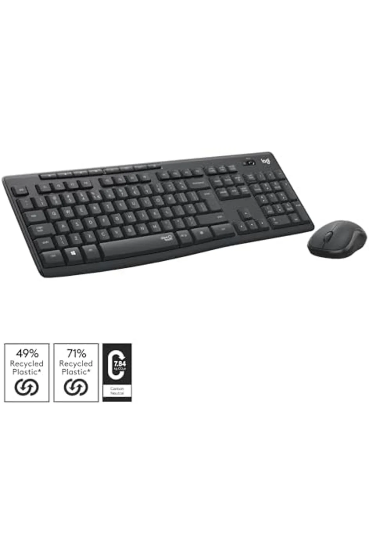 TTKTEKNOLOJİ MK295 Kablosuz Sessiz Klavye Mouse Seti, SilentTouch