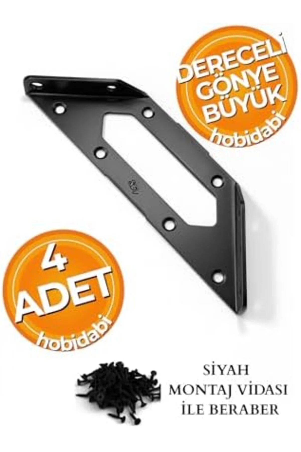 TTKTEKNOLOJİ Mobilya Köşe Birleştirme Aparatı, Siyah Metal L Göny