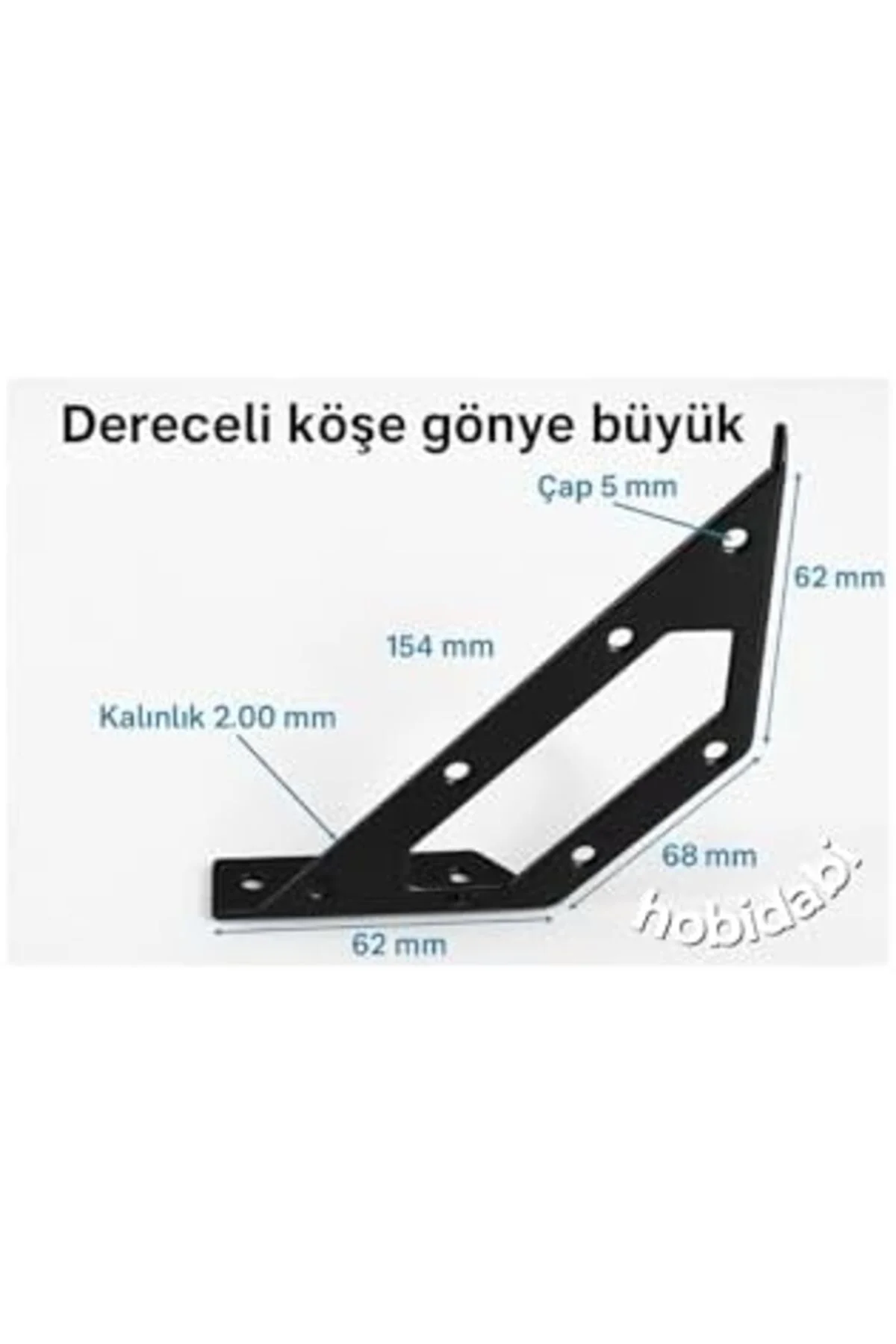 TTKTEKNOLOJİ Mobilya Köşe Birleştirme Aparatı, Siyah Metal L Göny