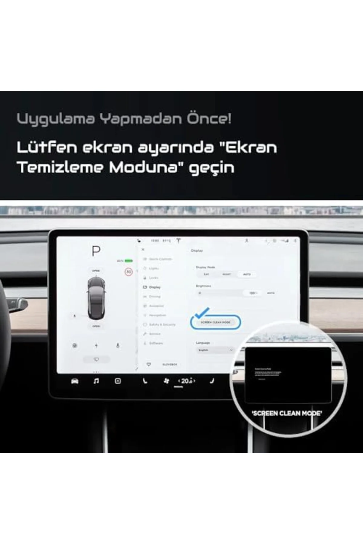 TTKTEKNOLOJİ Model Y 15 inç ile Uyumlu Ekran Koruyucu Şeffaf TTKT TTKTEKNOLOJİ Model Y 15 inç ile Uyumlu Ekran Koruyucu Şeffaf TTKT