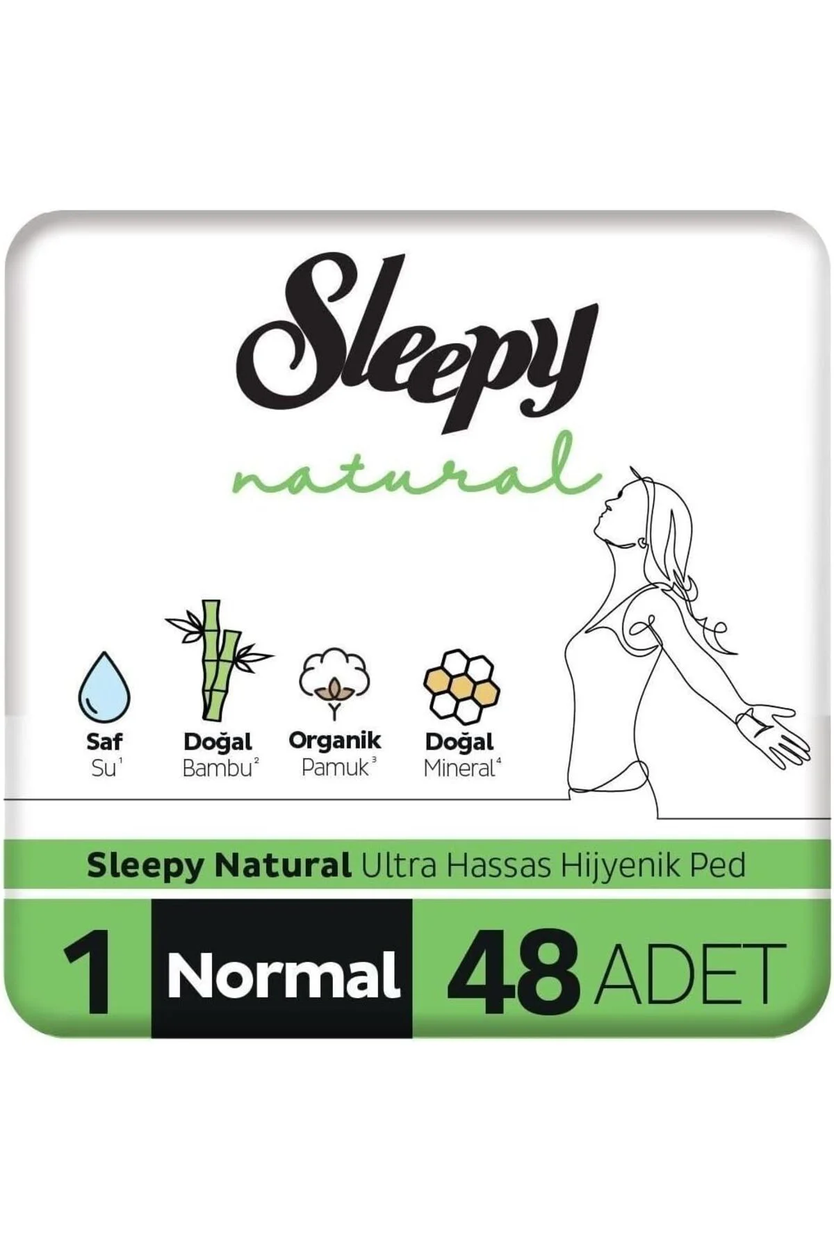 TTKTEKNOLOJİ Natural Ultra Hassas Hijyenik Ped Normal 48 Adet Ped