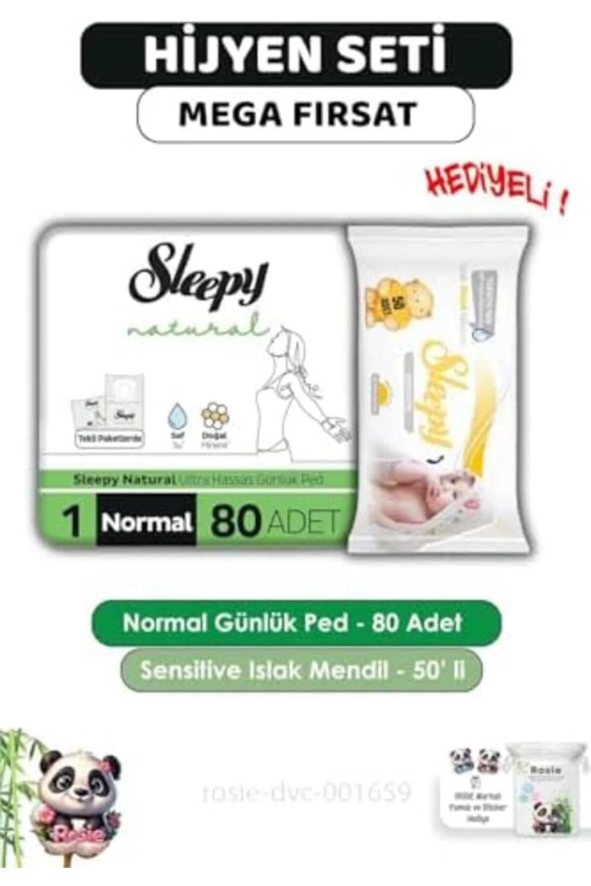 TTKTEKNOLOJİ Natural Ultra Hassas Hijyenik Günlük Ped Normal 80 A
