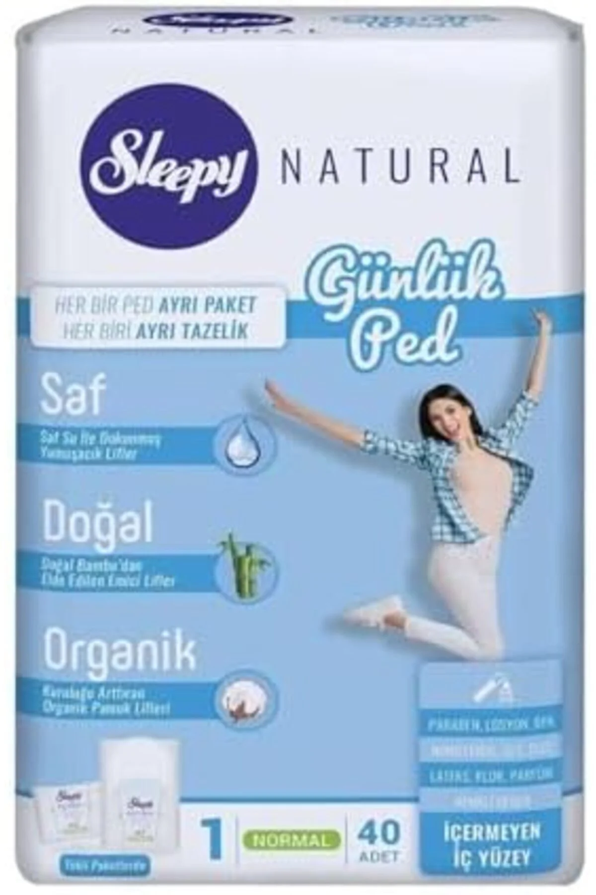 TTKTEKNOLOJİ Natural Normal Günlük 40 Adet Hijyenik Ped KRK 39551