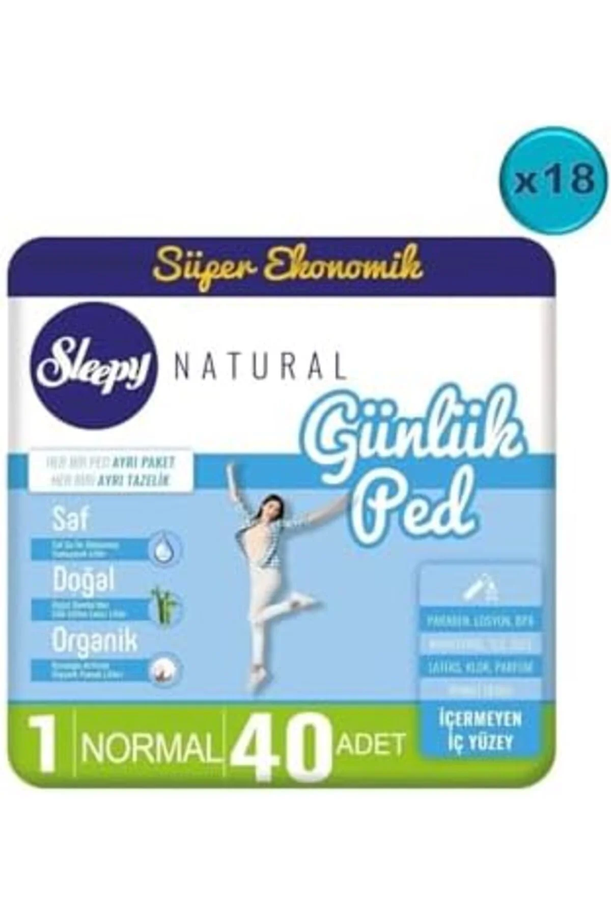 TTKTEKNOLOJİ Natural Günlük Ped Normal 720 Adet Süper Ekonomik KR