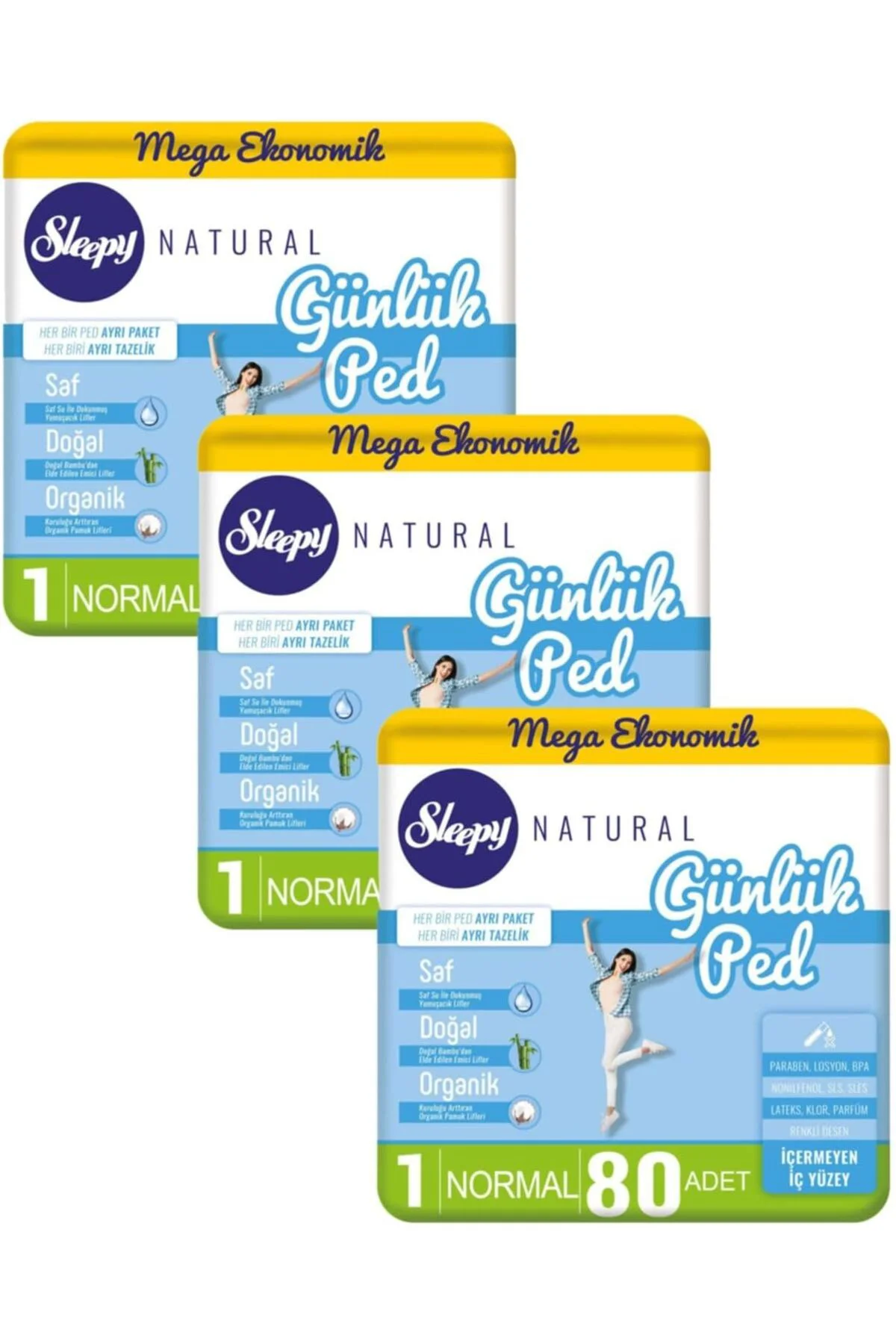 TTKTEKNOLOJİ Natural Günlük Ped Normal 240 Ped KRK 395519
