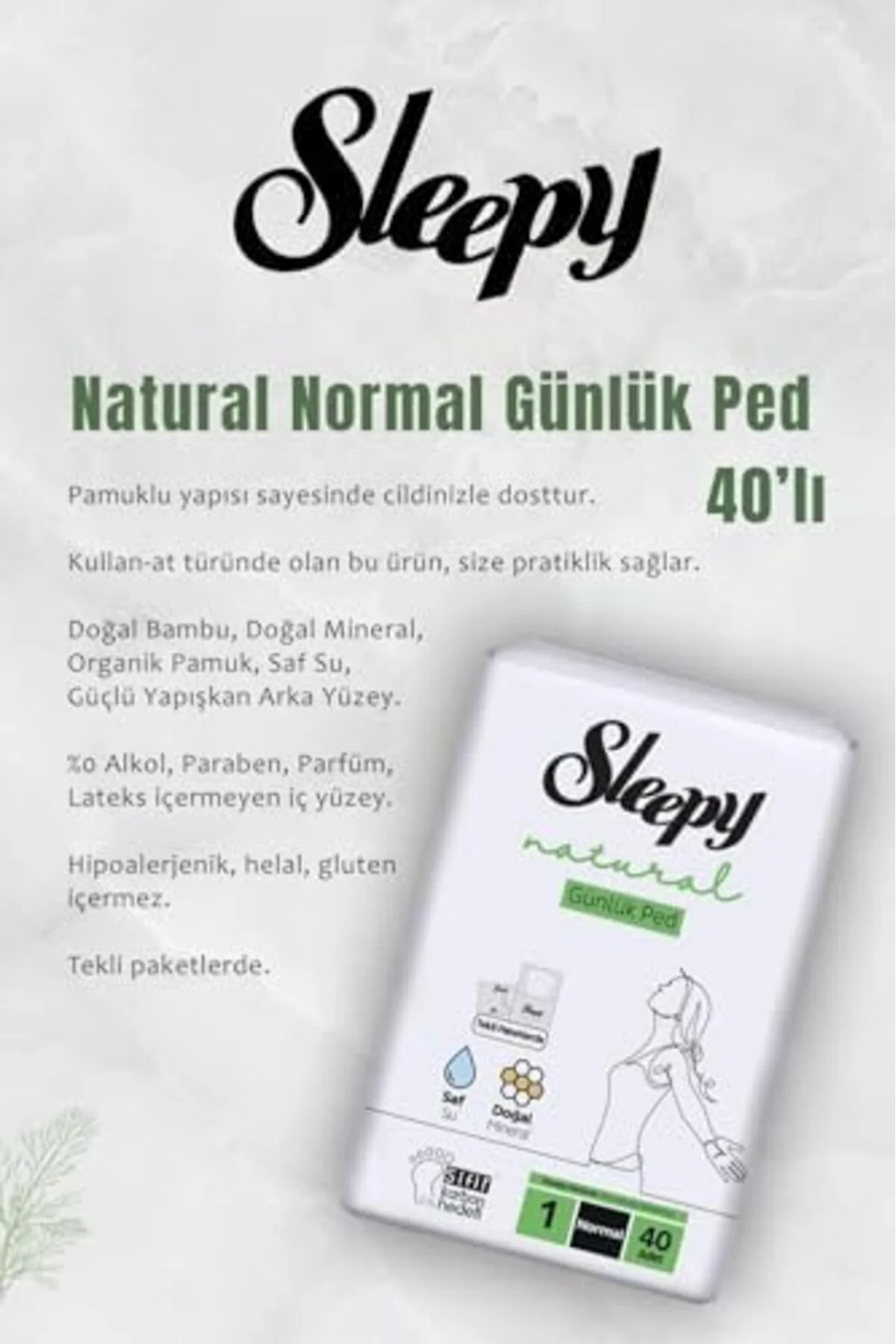 TTKTEKNOLOJİ Natural Ultra Hassas Hijyenik Günlük Ped Normal 80 A