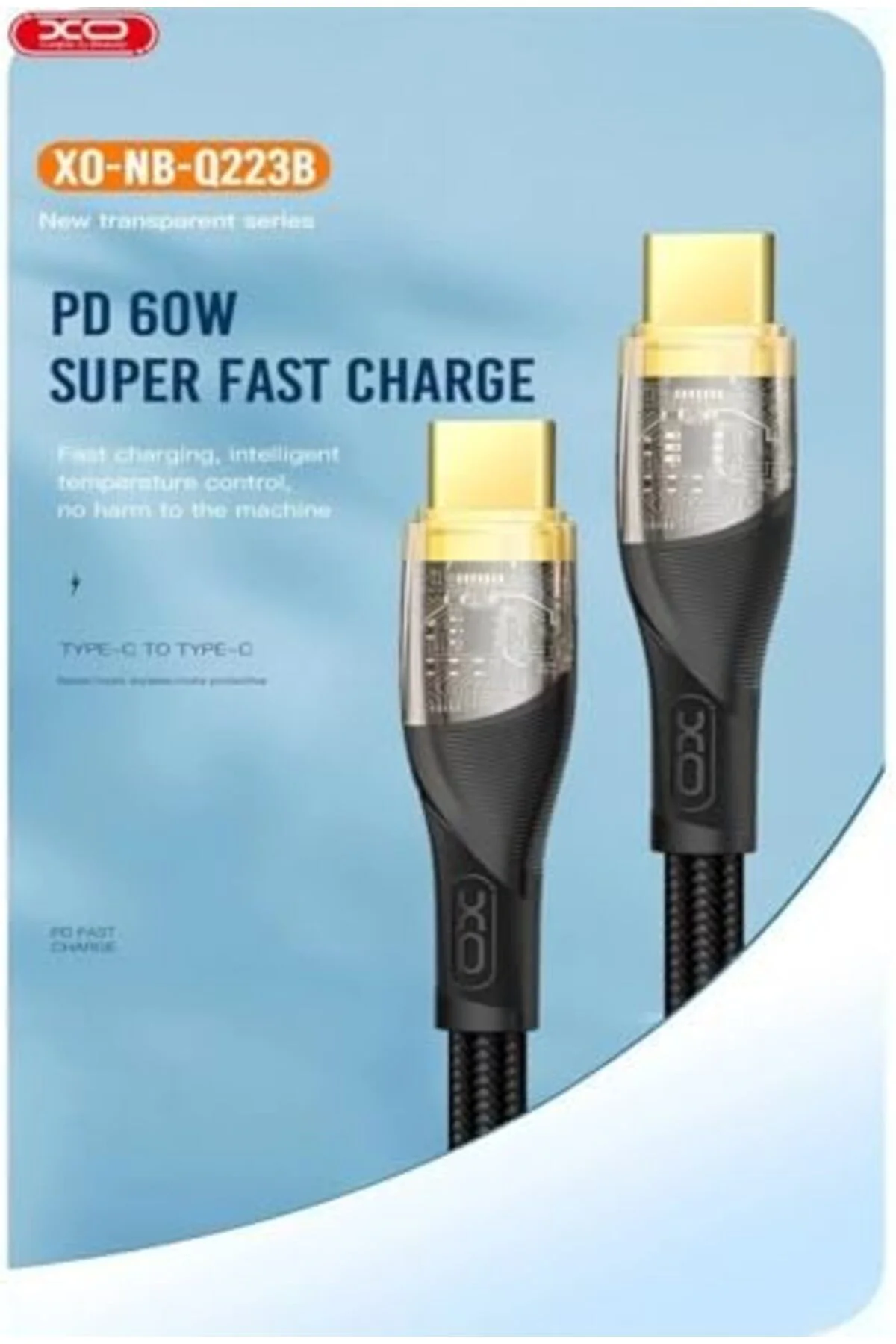 TTKTEKNOLOJİ NB-Q223B Type-C to Type-C Kablo – 60W Hızlı Şarj ve 