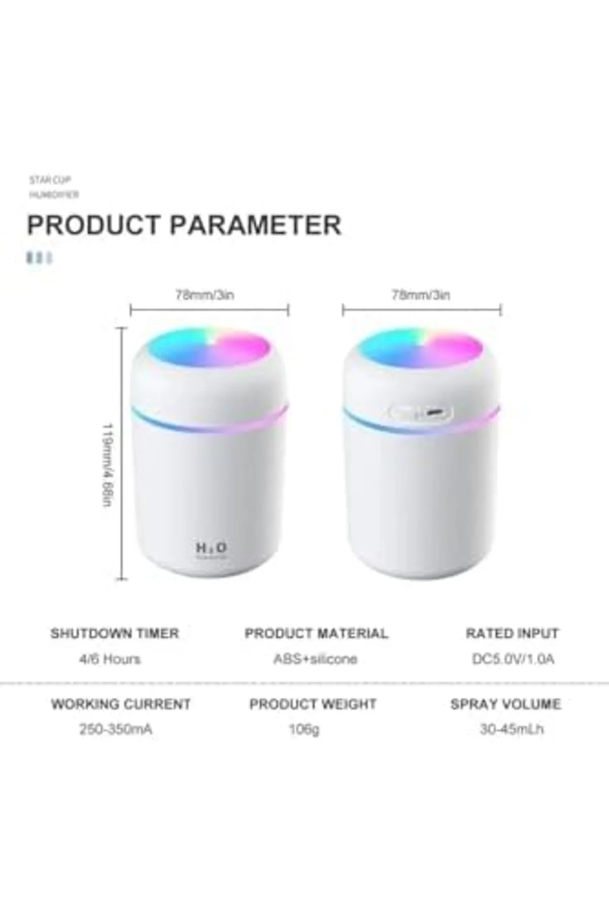 TTKTEKNOLOJİ Nemlendirici Işıklı Usb Mini Araba Hava Temizleme Ci TTKTEKNOLOJİ Nemlendirici Işıklı Usb Mini Araba Hava Temizleme Ci