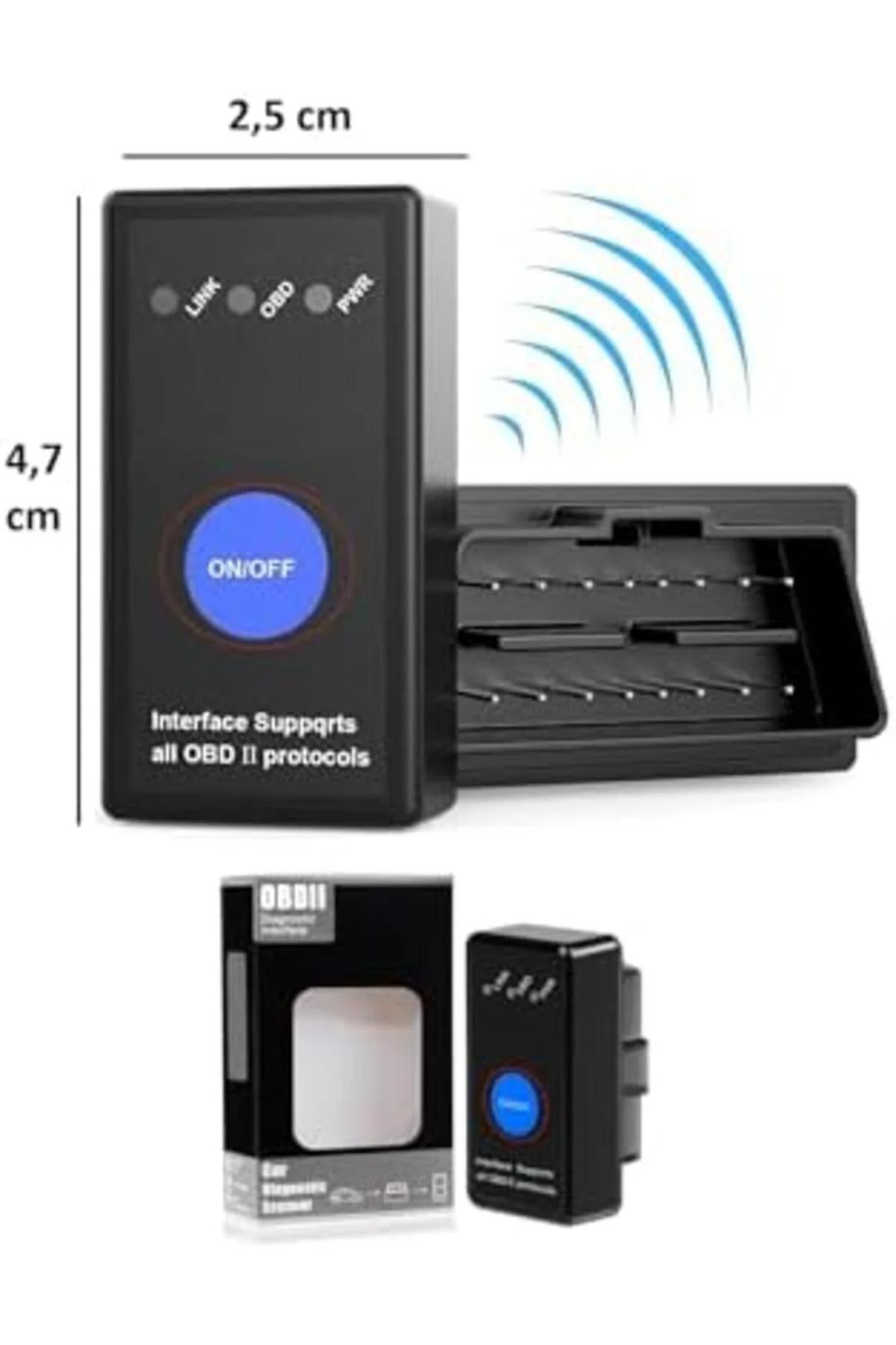TTKTEKNOLOJİ ON/OFF V1.5 PIC18F25K80 CHIP OBD2 Bluetooth 4.0 Tara