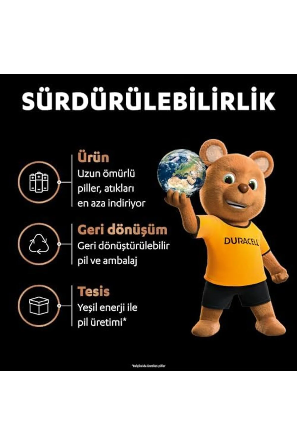 TTKTEKNOLOJİ Optimum AAA İnce Kalem Alkalin Pil, 4’lü Paket, 1.5V