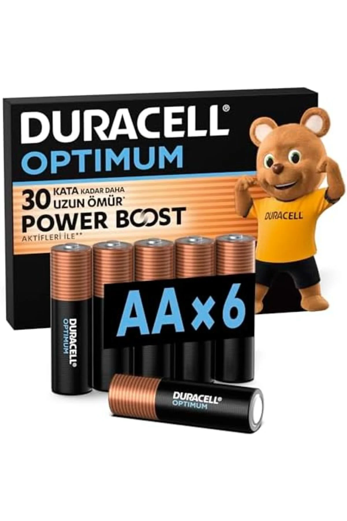 TTKTEKNOLOJİ Optimum AA Alkalin Kalem Pil (6’lı Paket) 1,5V - LR6