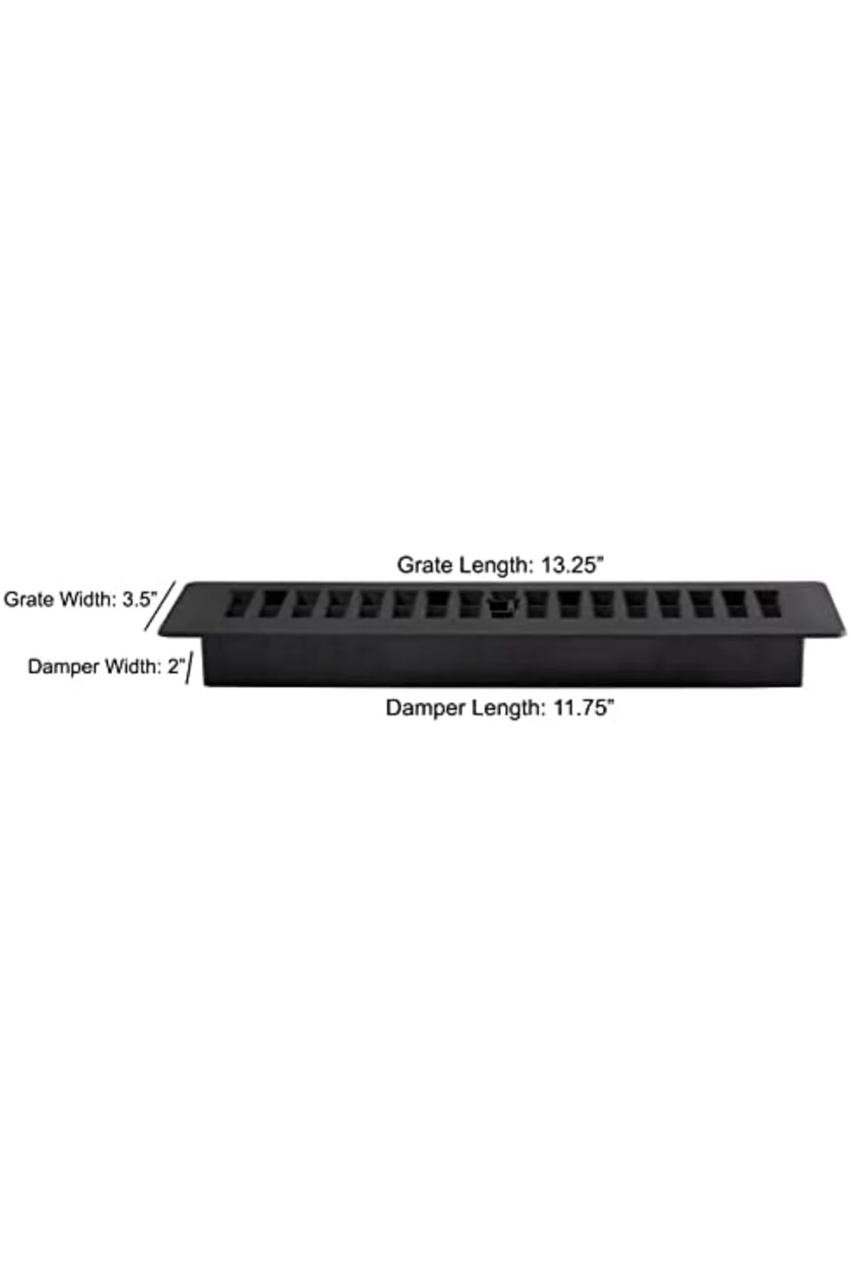 TTKTEKNOLOJİ PL212-BLK-10 Panjurlu Plastik Zemin Kaydı, 6x30 cm, 