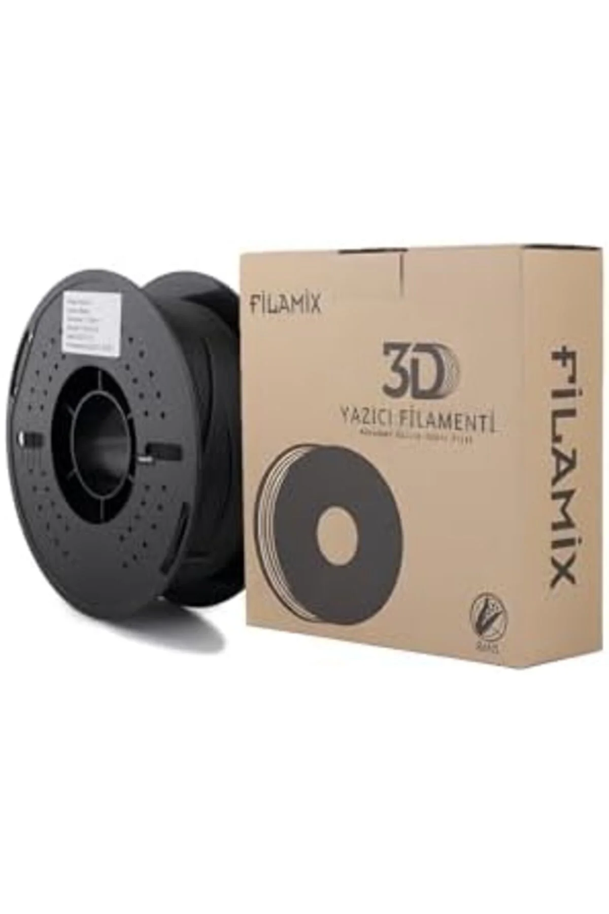 TTKTEKNOLOJİ PLA+ Siyah Filament 1,75mm 1kg - bisiparisver, FLMX0