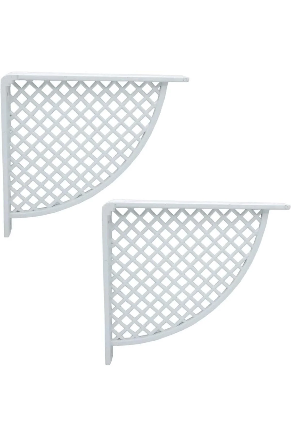 TTKTEKNOLOJİ Plastik Raf Altı Beyaz 17 * 18cm (2 Adet) KRK 395519