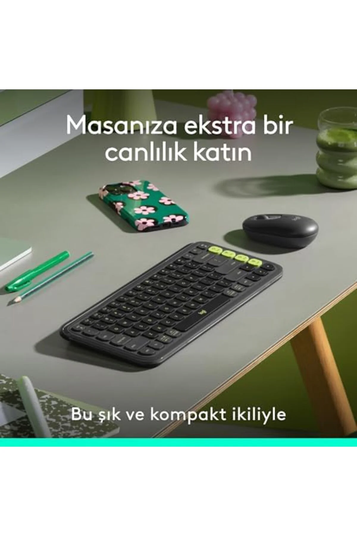 TTKTEKNOLOJİ POP ICON COMBO Kablosuz Klavye ve Mouse Seti, Blueto