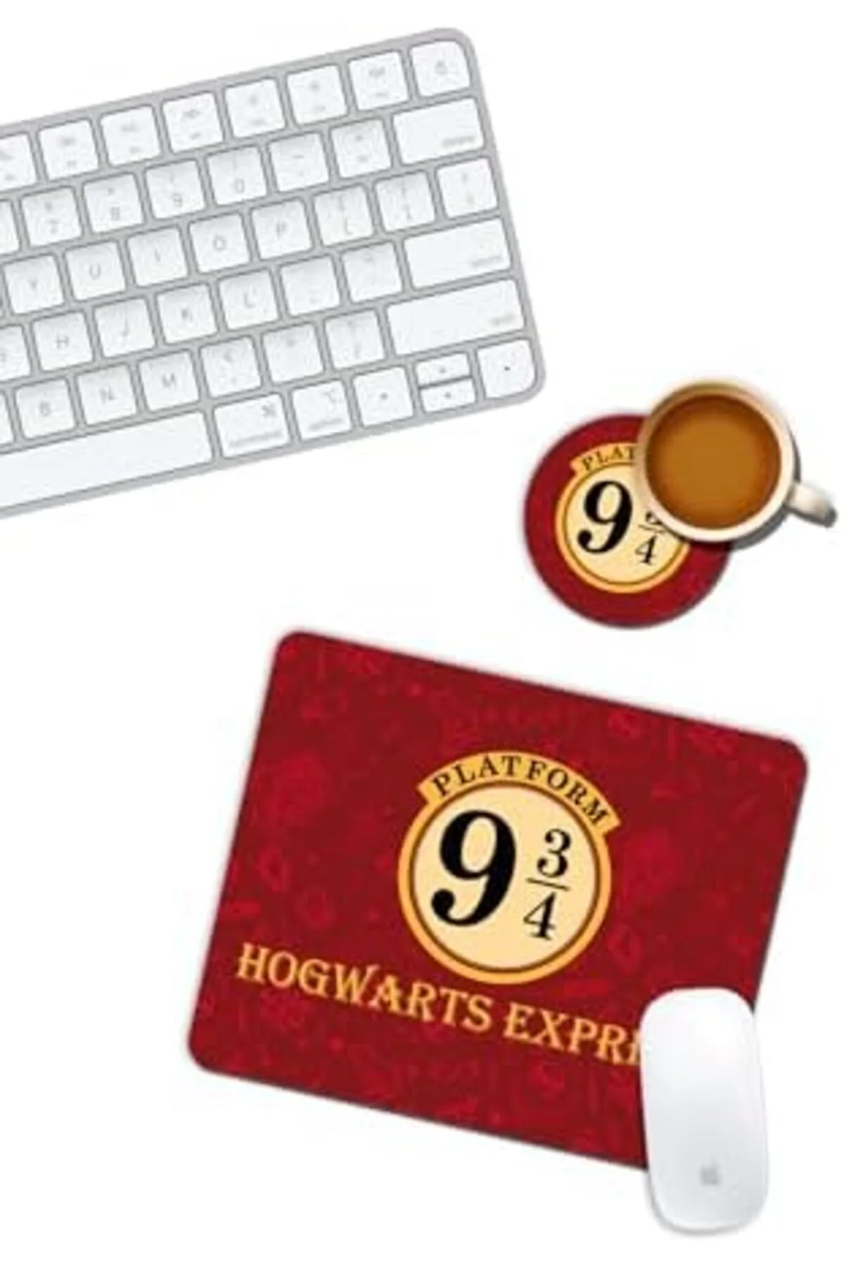 TTKTEKNOLOJİ Potter Hogwarts Mouse Pad ve Bardak Altlığı Set TTKT