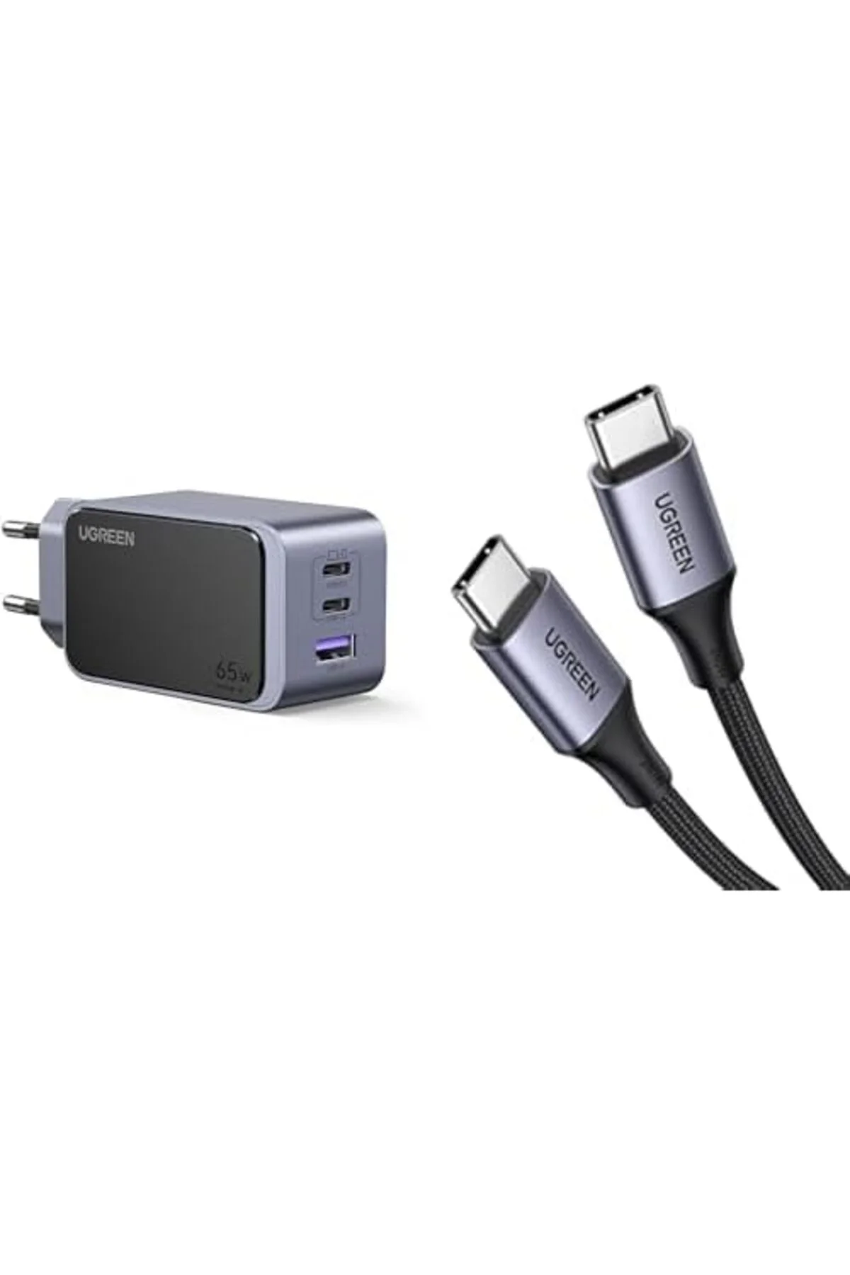 TTKTEKNOLOJİ Profesyonel Şarj Seti: 65W GaN Adaptör ve 240W PD 3.